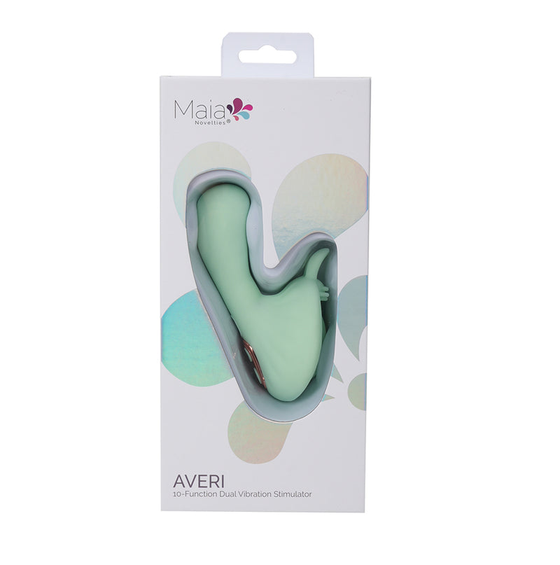 AVERI Green 10-Function Dual Vibration Liquid Silicone Vibrator