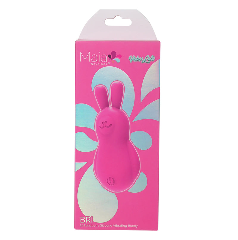 BRI Vibelite 12-Function Rechargeable Silicone Bunny Vibrator Pink