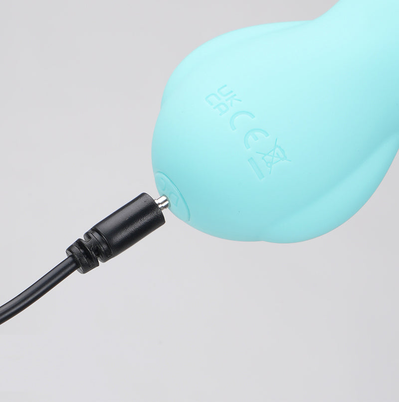 BRI Vibelite 12-Function Rechargeable Silicone Bunny Vibrator Teal