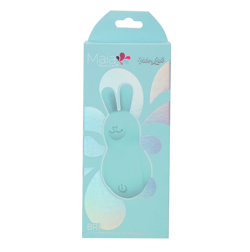 BRI Vibelite 12-Function Rechargeable Silicone Bunny Vibrator Teal