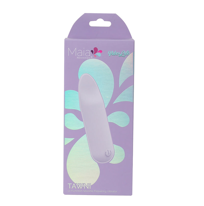 TAWNI Vibelite 12-Function Rechargeable Silicone Flickering Vibrator Lavender