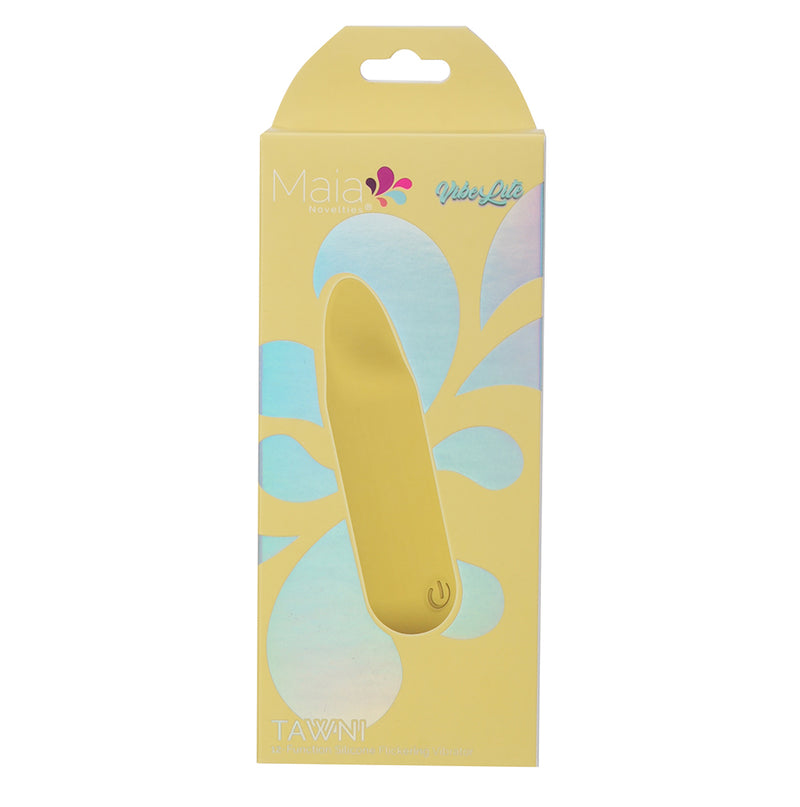 TAWNI Vibelite 12-Function Rechargeable Silicone Flickering Vibrator Yellow