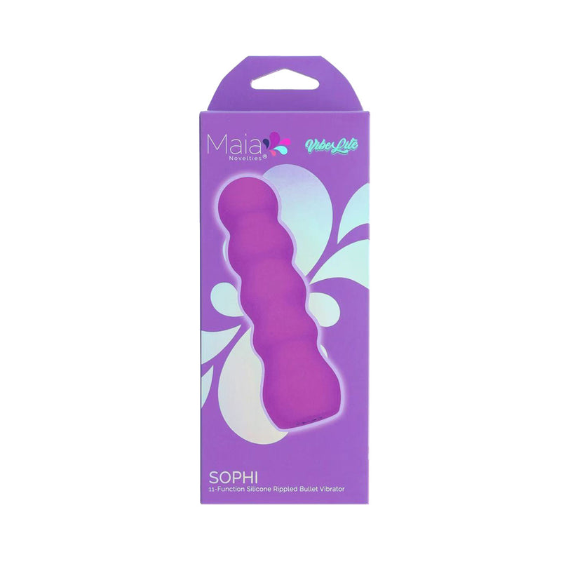 VIBELITE SOPHI 11-Function Silicone Rippled Bullet Vibrator