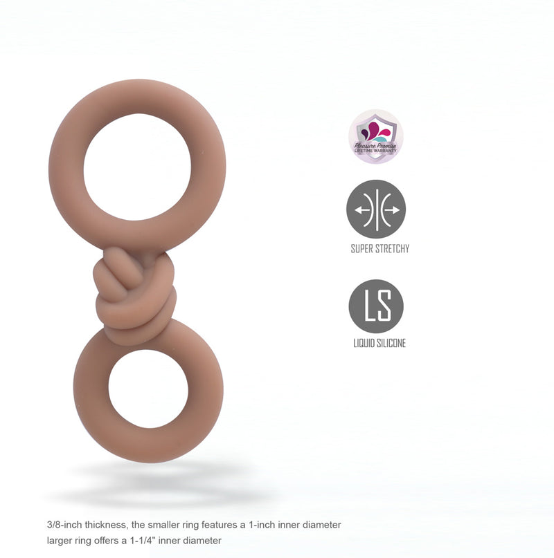 COOPER Liquid Silicone Dual Super Stretch C-Ring - CARAMEL
