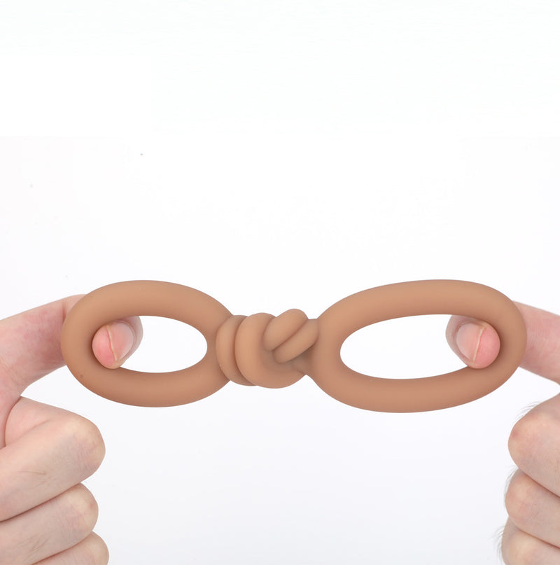 COOPER Liquid Silicone Dual Super Stretch C-Ring - CARAMEL