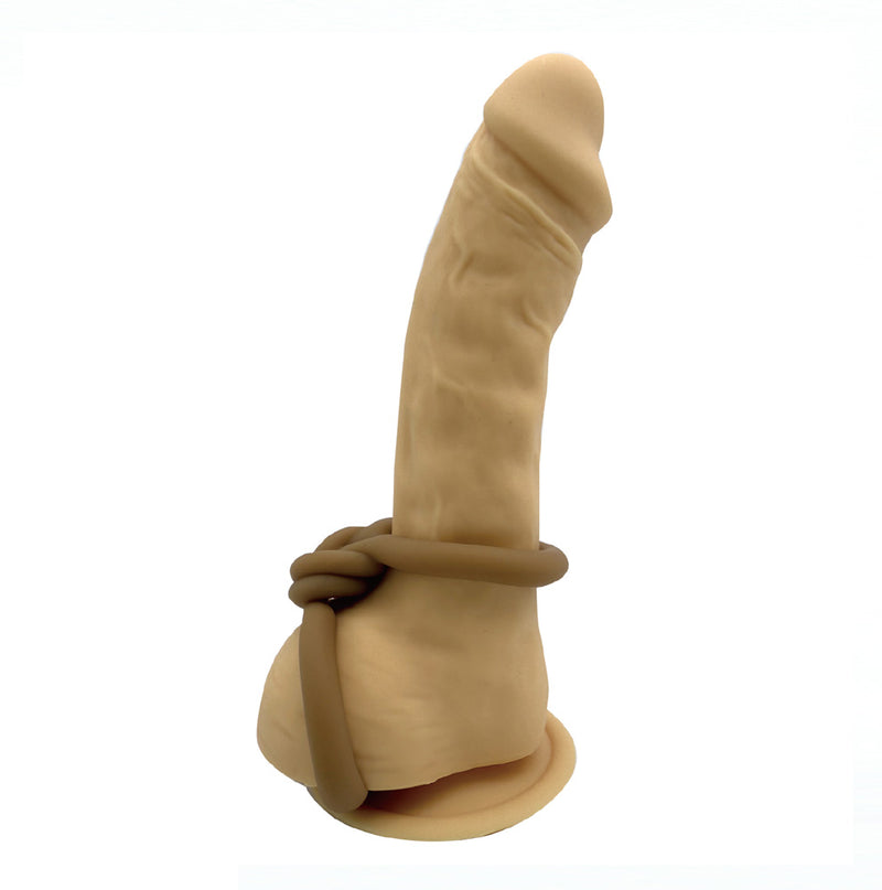 COOPER Liquid Silicone Dual Super Stretch C-Ring - CARAMEL