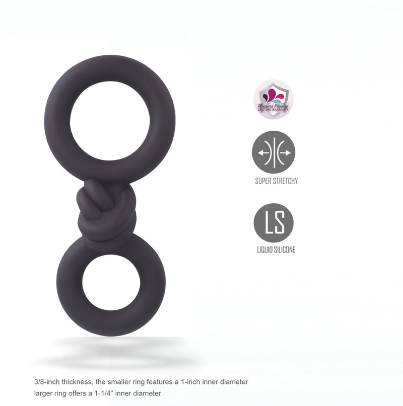 COOPER Liquid Silicone Dual Super Stretch C-Ring - CHOCOLATE