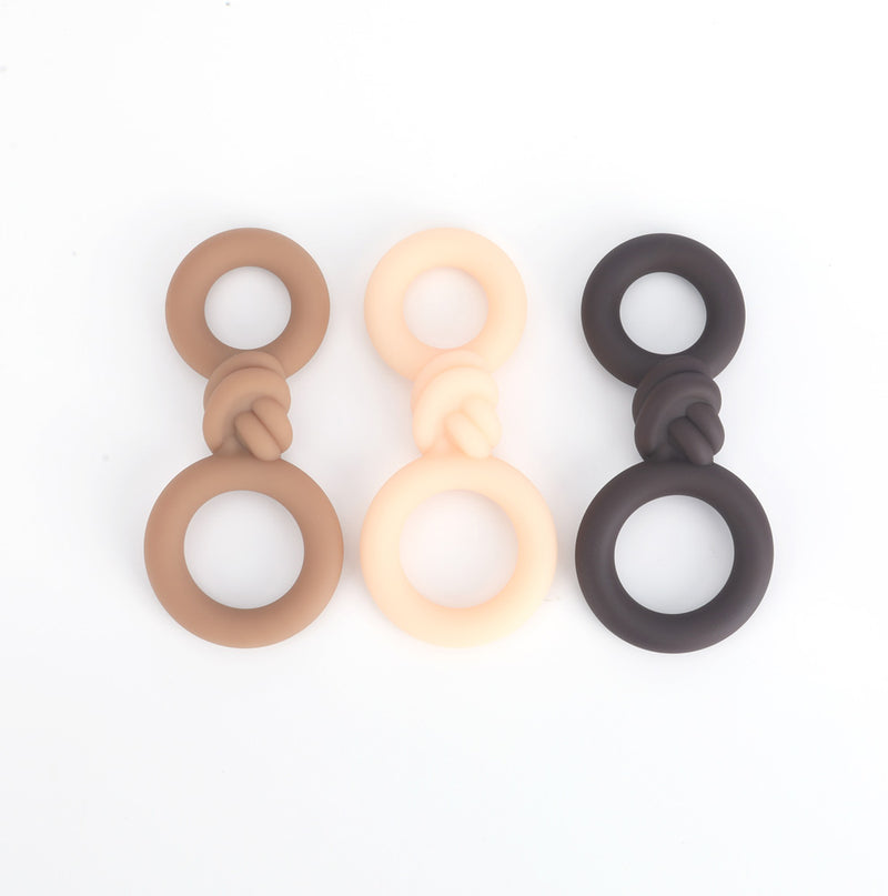 COOPER Liquid Silicone Dual Super Stretch C-Ring - CHOCOLATE