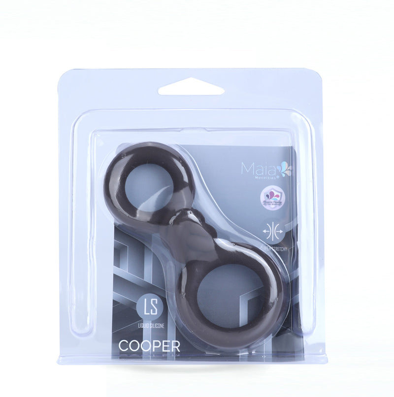 COOPER Liquid Silicone Dual Super Stretch C-Ring - CHOCOLATE