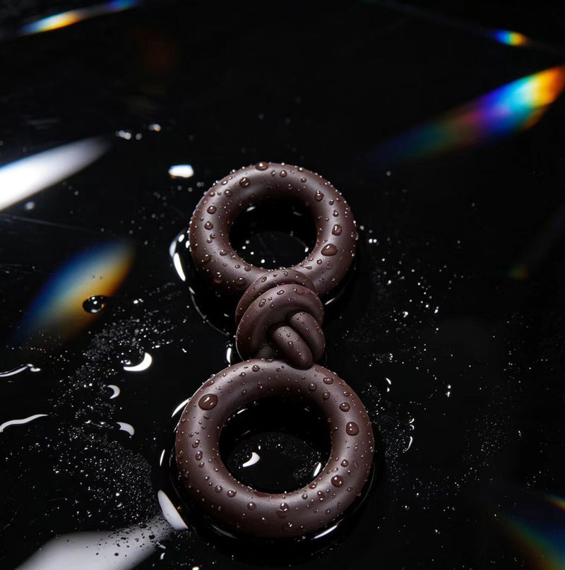 COOPER Liquid Silicone Dual Super Stretch C-Ring - CHOCOLATE