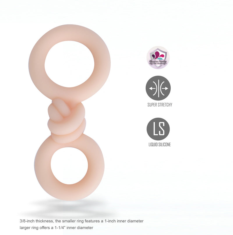 COOPER Liquid Silicone Dual Super Stretch C-Ring - VANILLA