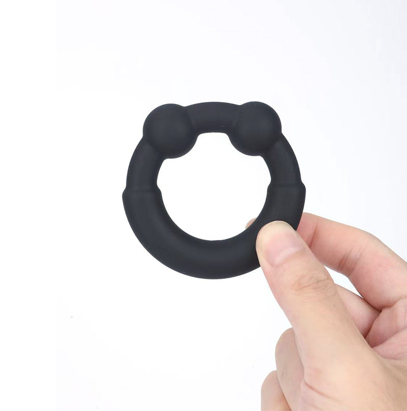 AXEL Liquid Silicone Metal Reinforced Super Stretch C-Ring - BLACK