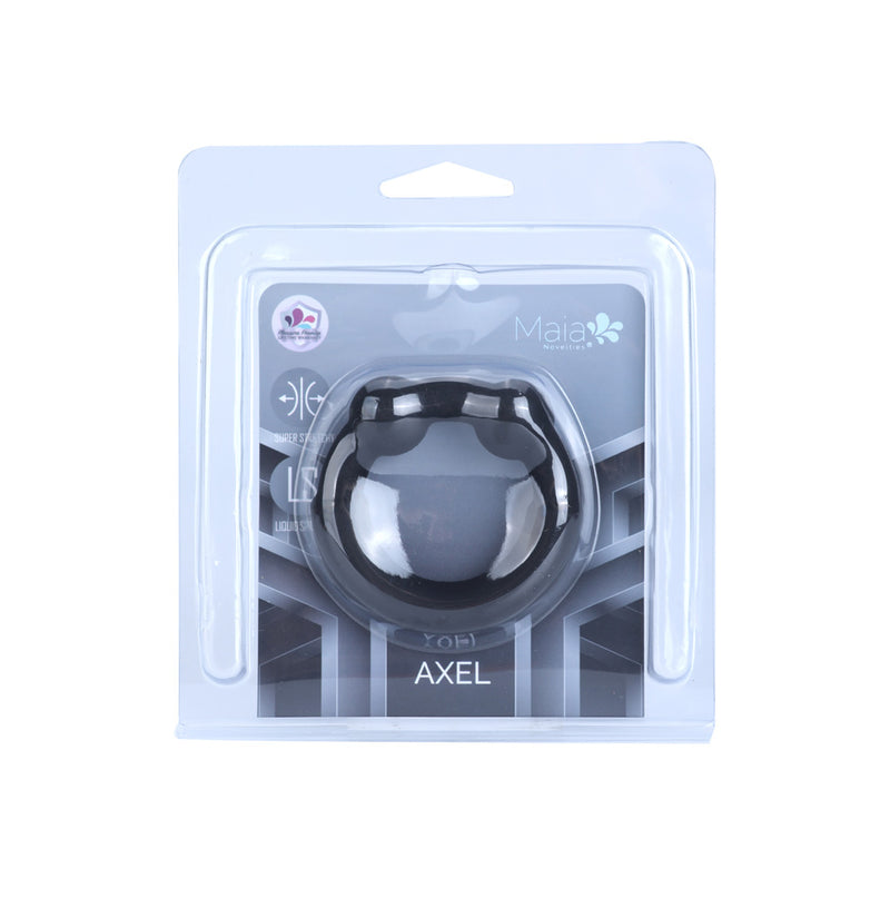AXEL Liquid Silicone Metal Reinforced Super Stretch C-Ring - BLACK