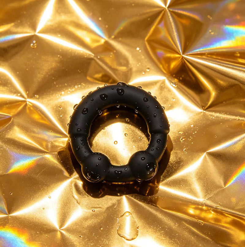 AXEL Liquid Silicone Metal Reinforced Super Stretch C-Ring - BLACK