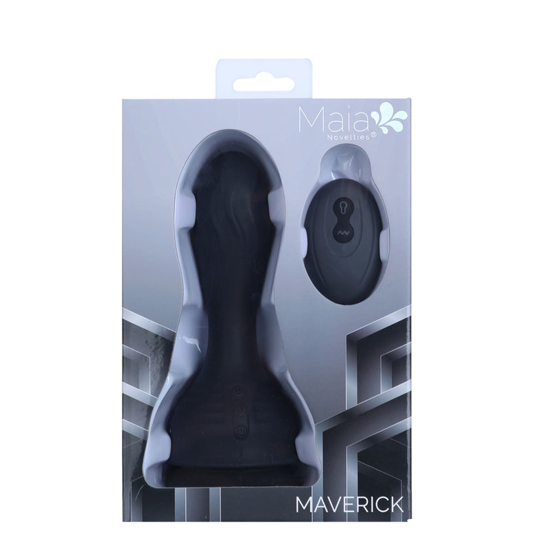 MAVERICK 10-Function Remote Control Vibrating Inflatable Anal Plug