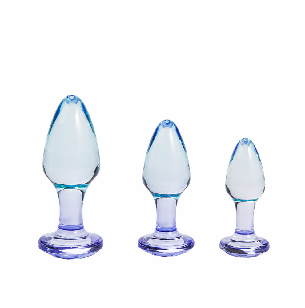 Butties 3-Piece Acrylic Anal Trainer Butt Plug Set