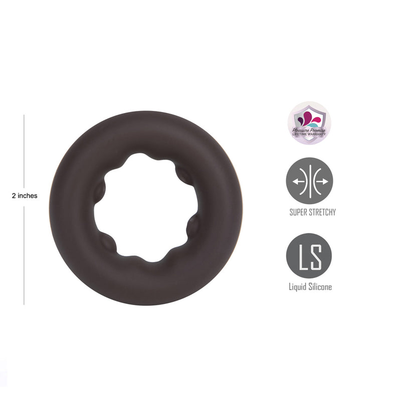 GUNNER Liquid Silicone Super Stretch C-Ring - CHOCOLATE