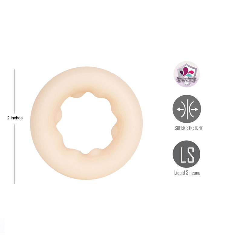 GUNNER Liquid Silicone Super Stretch C-Ring - VANILLA