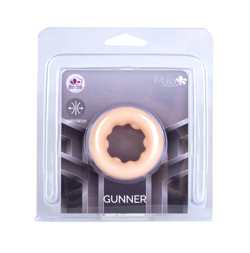 GUNNER Liquid Silicone Super Stretch C-Ring - VANILLA