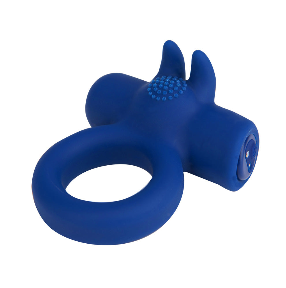 HUXLEY BLUE 10-Function Liquid Silicone Jaguar Powered C-Ring