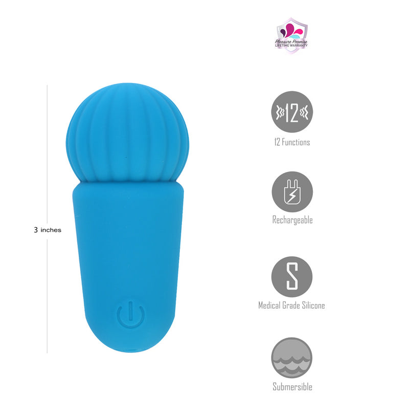 INDI BLUE Vibelite 12-Function Rechargeable Mini Rabbit Vibe