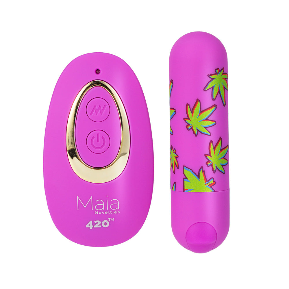 JESSI 420 PURPLE Remote Rechargeable Super Charged Mini Bullet