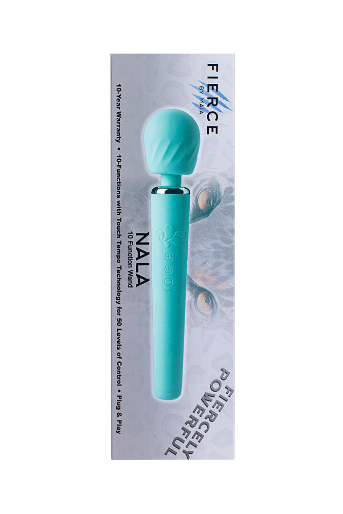 NALA 10-Function Touch Tempo Plug & Play Fiercely Powerful Wand Blue