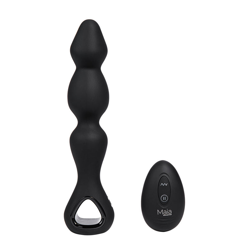 HUDSON 7.5” Beaded Silicone 10-Function Remote Control Anal Beads