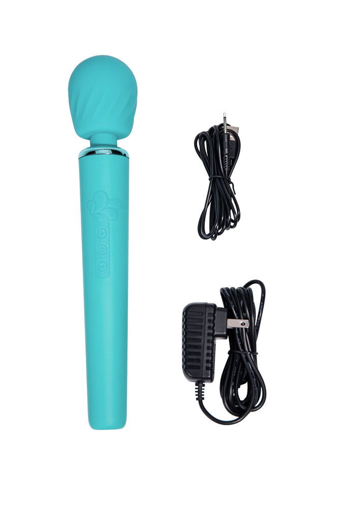 NALA 10-Function Touch Tempo Plug & Play Fiercely Powerful Wand Blue