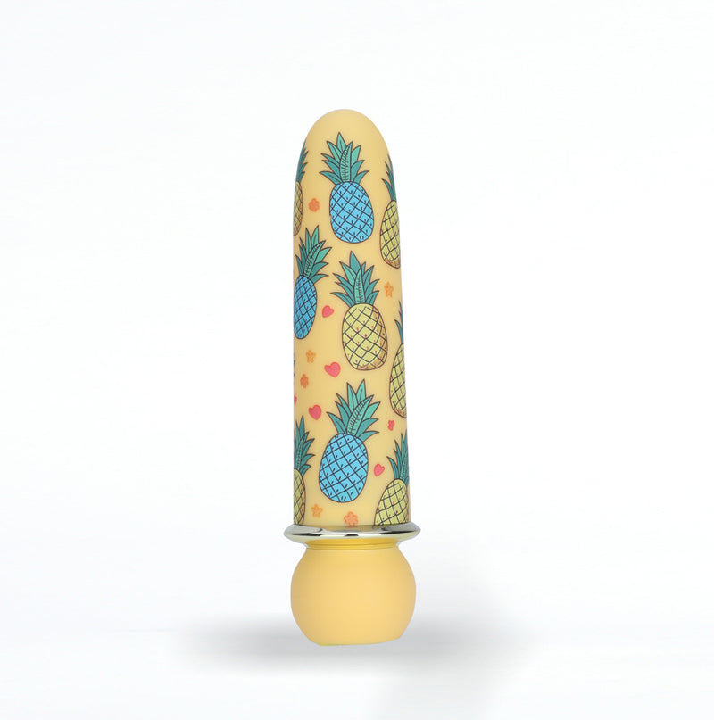 KONA 10-Function Rechargeable Silicone Pineapple Print JAGUAR POWER Bullet