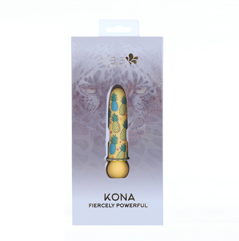 KONA 10-Function Rechargeable Silicone Pineapple Print JAGUAR POWER Bullet