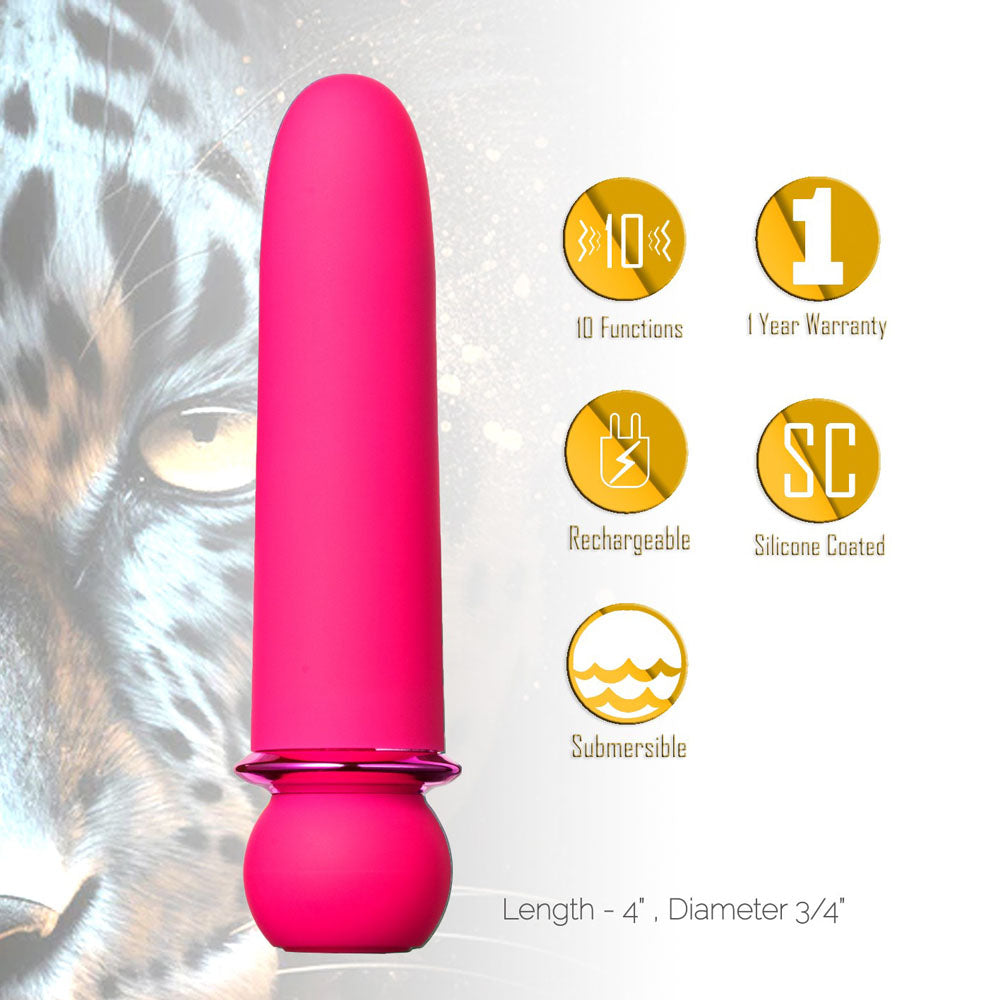 JAGUAR PINK 10-Function Rechargeable Silicone Coated Super-Charged Bul maiatoys.com JAGUAR PINK 10-Function Rechargeable Silicone Coated Super-Charged Bul maiatoys.com