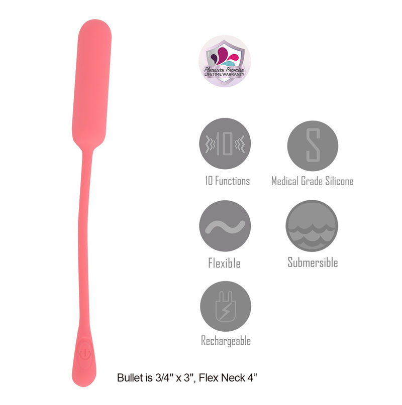 VIBELITE LUMI 10-Function Silicone Flex Neck Bullet Vibrator