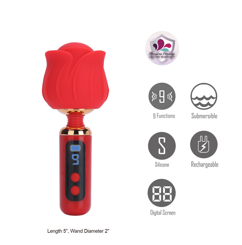 DAHLIA 9-Function Digital Silicone Mini Flower Wand