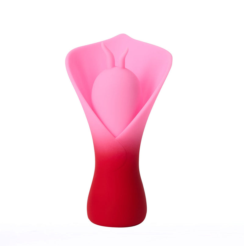 MINA RED Jaguar Powered 10-Function Mini Silicone Fluttering Flower Vibrator