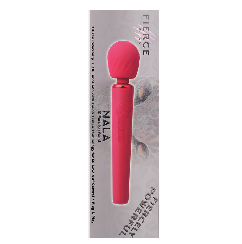 NALA Red 10-Function Touch Tempo Plug & Play Fiercely Powerful Wand