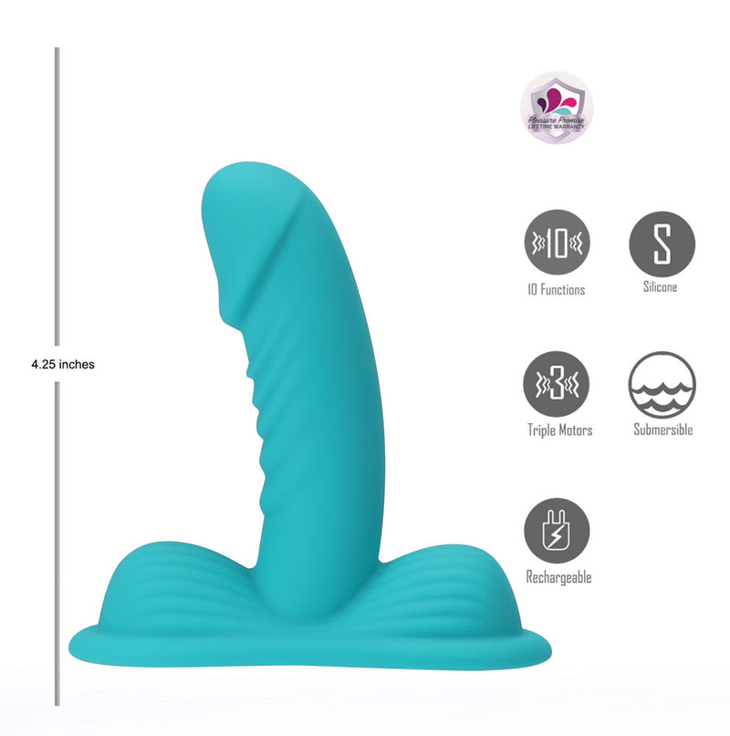 OAKLEY BLUE Three Motor 10-Speed Grinding Liquid Silicone Vibrating Dong