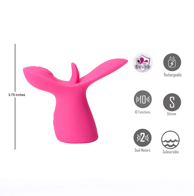 OASIS PINK Dual Motor 3+10 Function Silicone Licking Thumping Vibrator