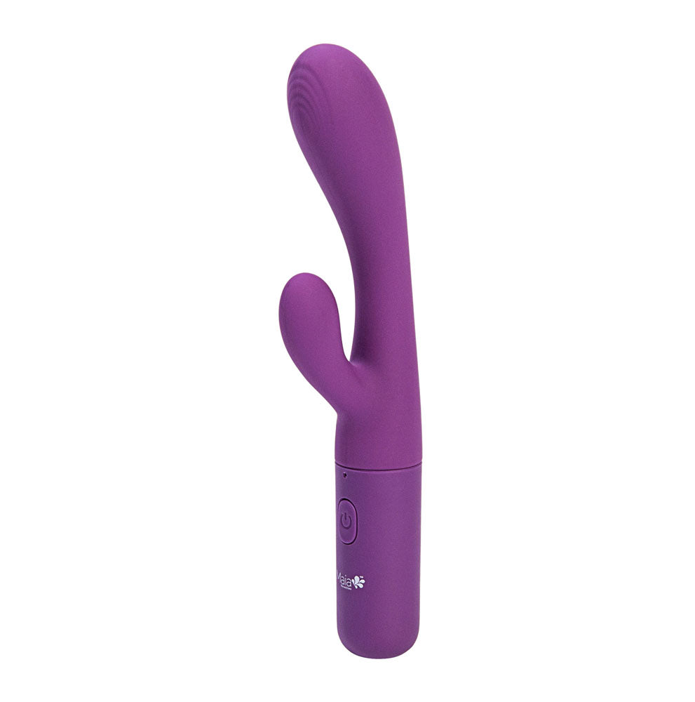 VIBELITE Rayla 10-Function Silicone Dual Stimulator Rechargeable Vibrator Purple