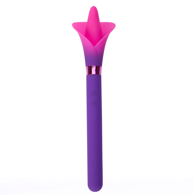 VALA PURPLE Dual Jaguar Motor 10-Function Silicone Flower Vibrator