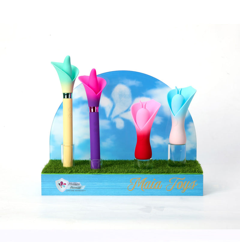 VALA YELLOW Dual Jaguar Motor 10-Function Silicone Flower Vibrator