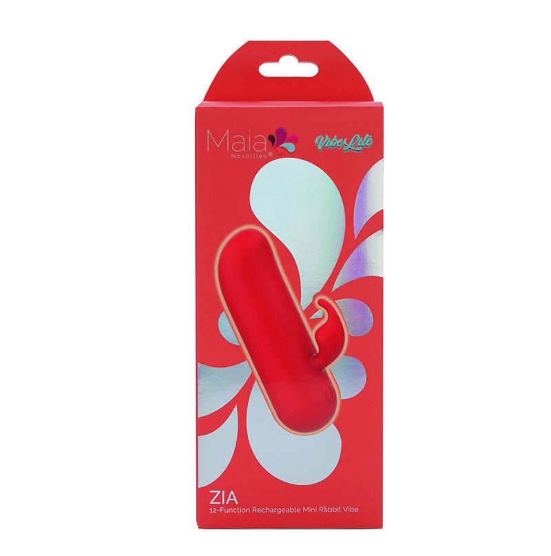 ZIA RED Vibelite 12-Function Rechargeable Mini Rabbit Vibe