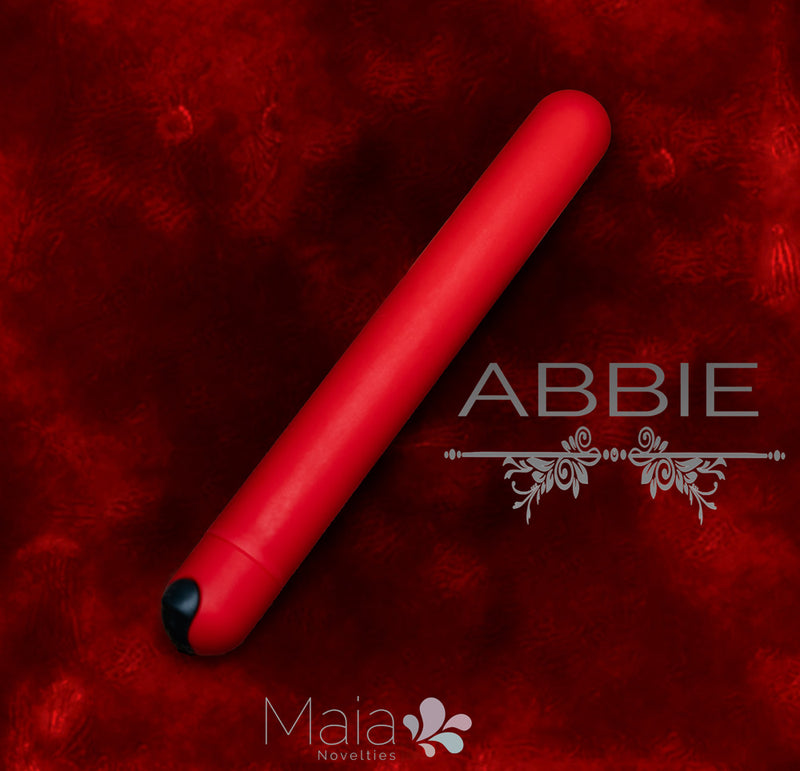 ABBIE USB Rechargeable X-Long Super Charged Bullet Red