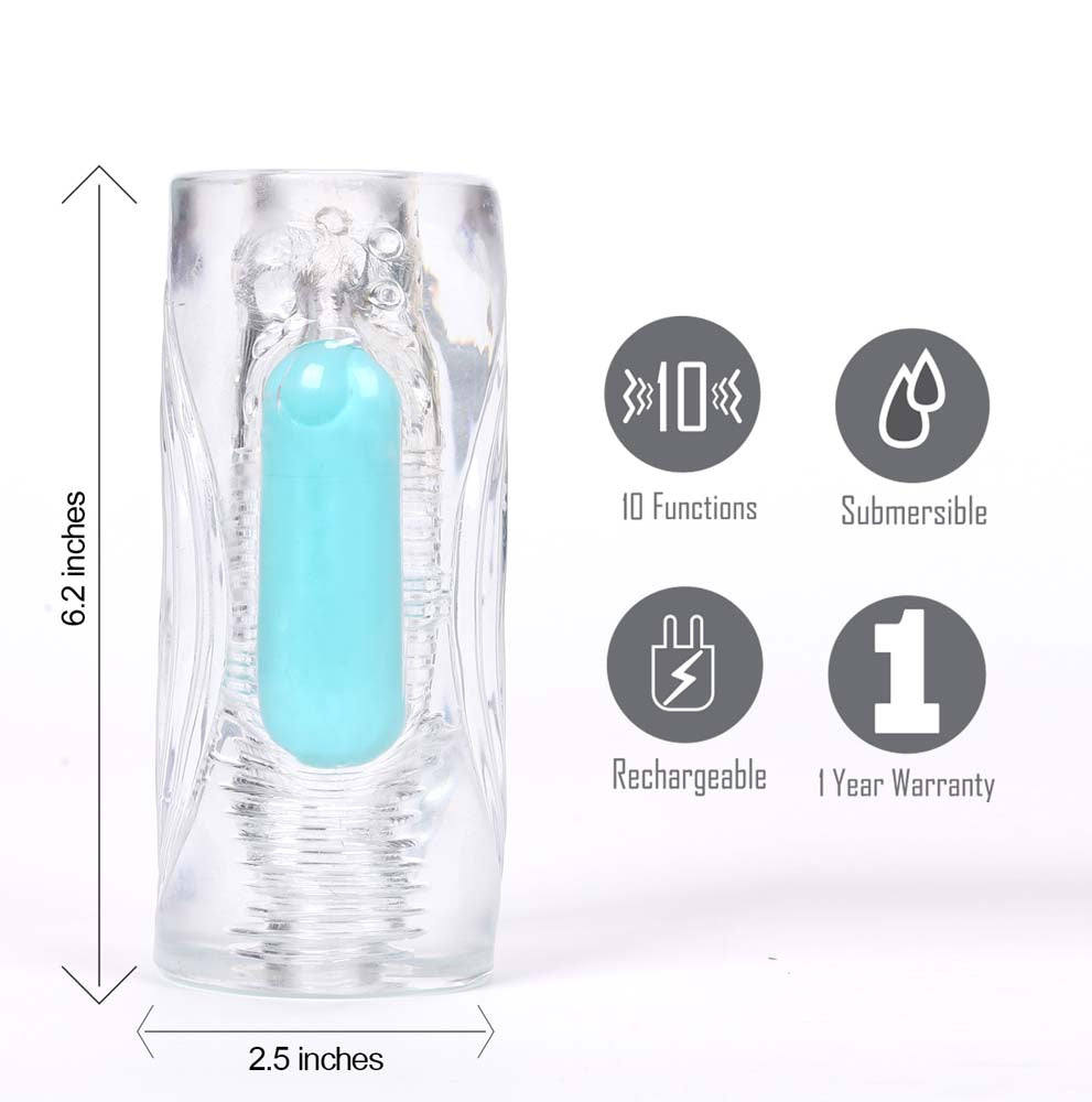 ASTER Vibrating Male Masturbator 10-Function Bullet Vibrator maiatoys.com ASTER Vibrating Male Masturbator 10-Function Bullet Vibrator maiatoys.com