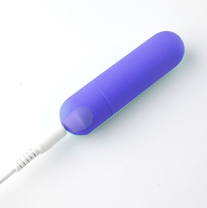 Casey USB Rechargeable Vibrating Erection Enhancer Ring Purple