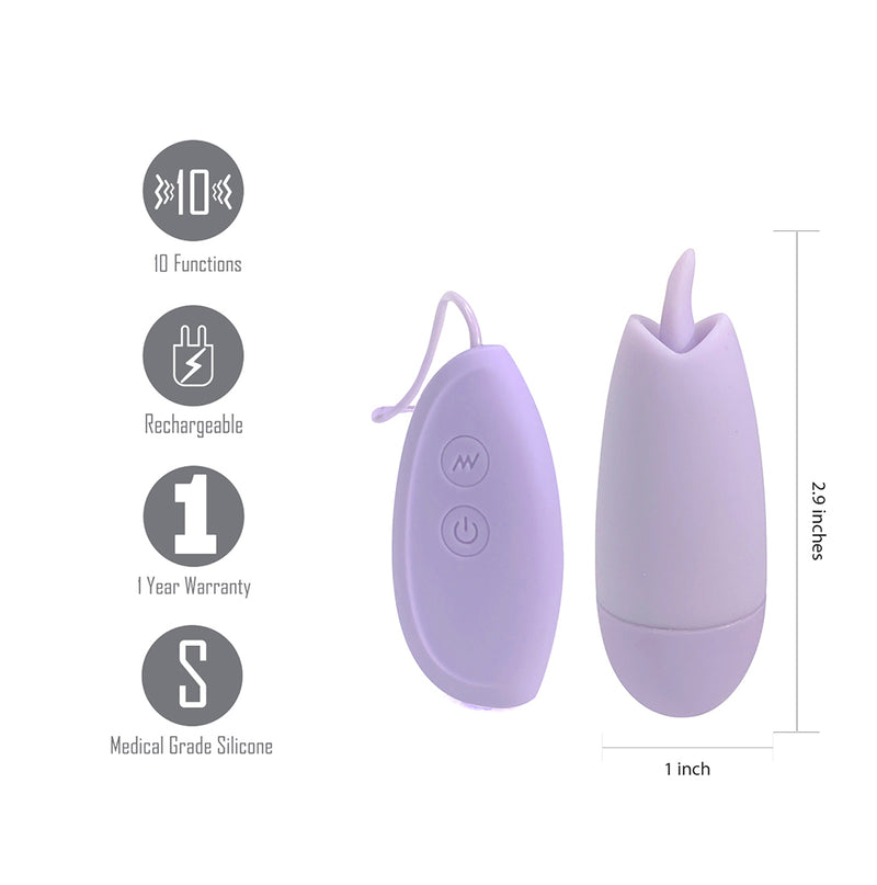 ELLIE 10-Function USB Rechargeable Wired Bullet Vibrator
