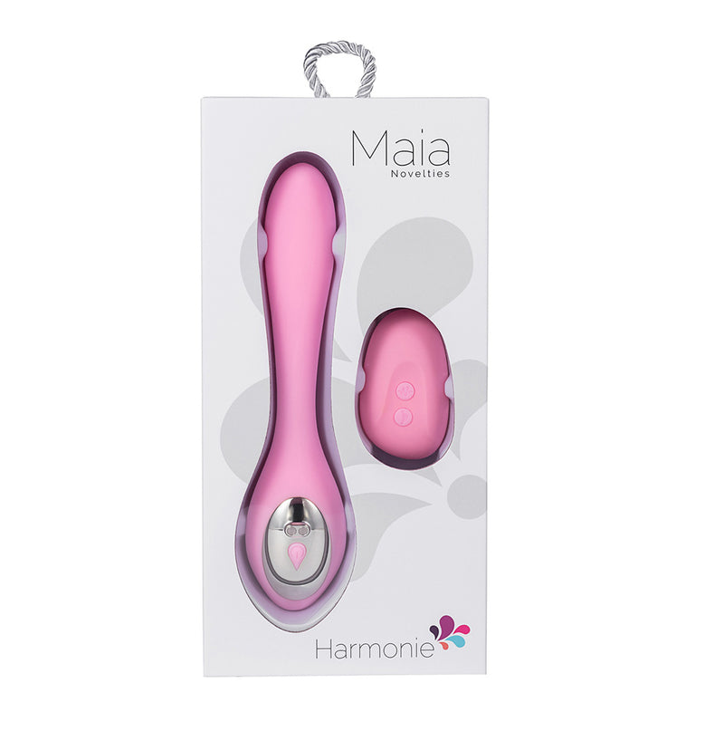 HARMONIE 15-Function USB Rechargeable Remote Control Bendable Couples Vibrator PINK
