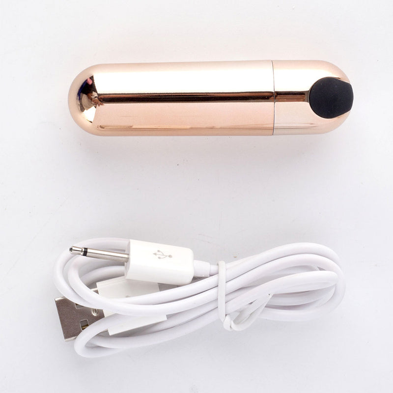 JAYDEN USB Rechargeable Vibrating Erection Enhancer Ring ROSE GOLD
