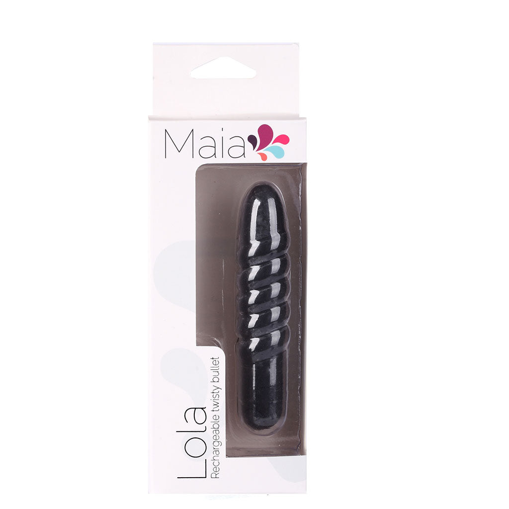 LOLA USB Rechargeable Silicone 10-Function Vibrating Twisty Bullet BLA maiatoys.com LOLA USB Rechargeable Silicone 10-Function Vibrating Twisty Bullet BLA maiatoys.com