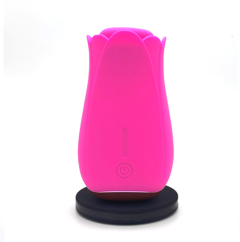 TULIP PRO 15-Function Silicone Suction Toy with Wireless Charge Pink